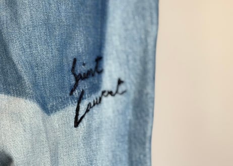 saint laurent paris crash logo denim