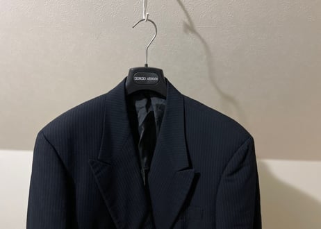 giorgio armani stripe double set up suit