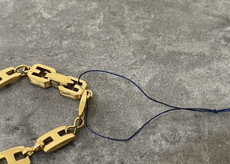 80-90s givenchy gold bracelet "A"