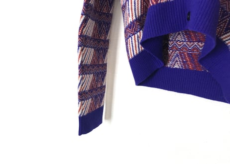 2018aw prada multi in viola bianco cardigan dead stock