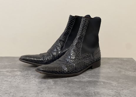 dolce&gabbana python leather boots