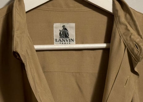 90s lanvin silk logo shirt