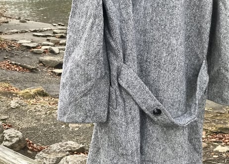 70s made in USA tweed double coat