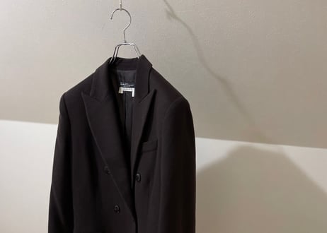 salvatore ferragamo cashmere wool chesterfield coat