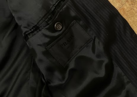 prada stripe tailored jacket