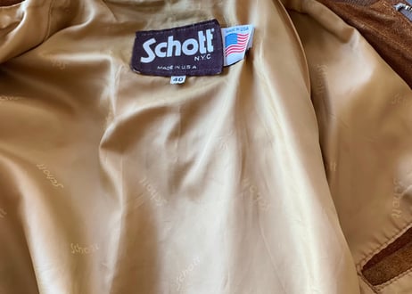 schott suede blouson made in USA