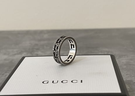 gucci 2021aw silver ring dead stock