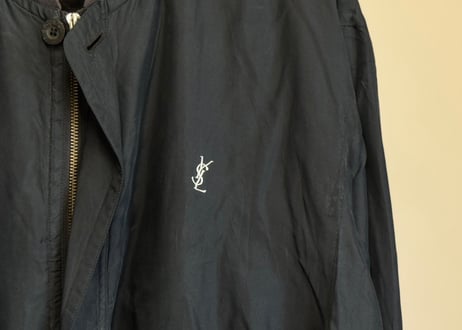 yves saint laurent ysl logo silk jacket