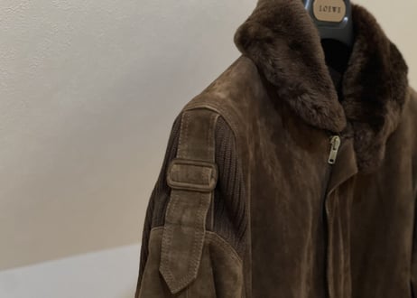 80s loewe leather coat