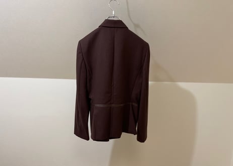 lanvin leather line set up suit