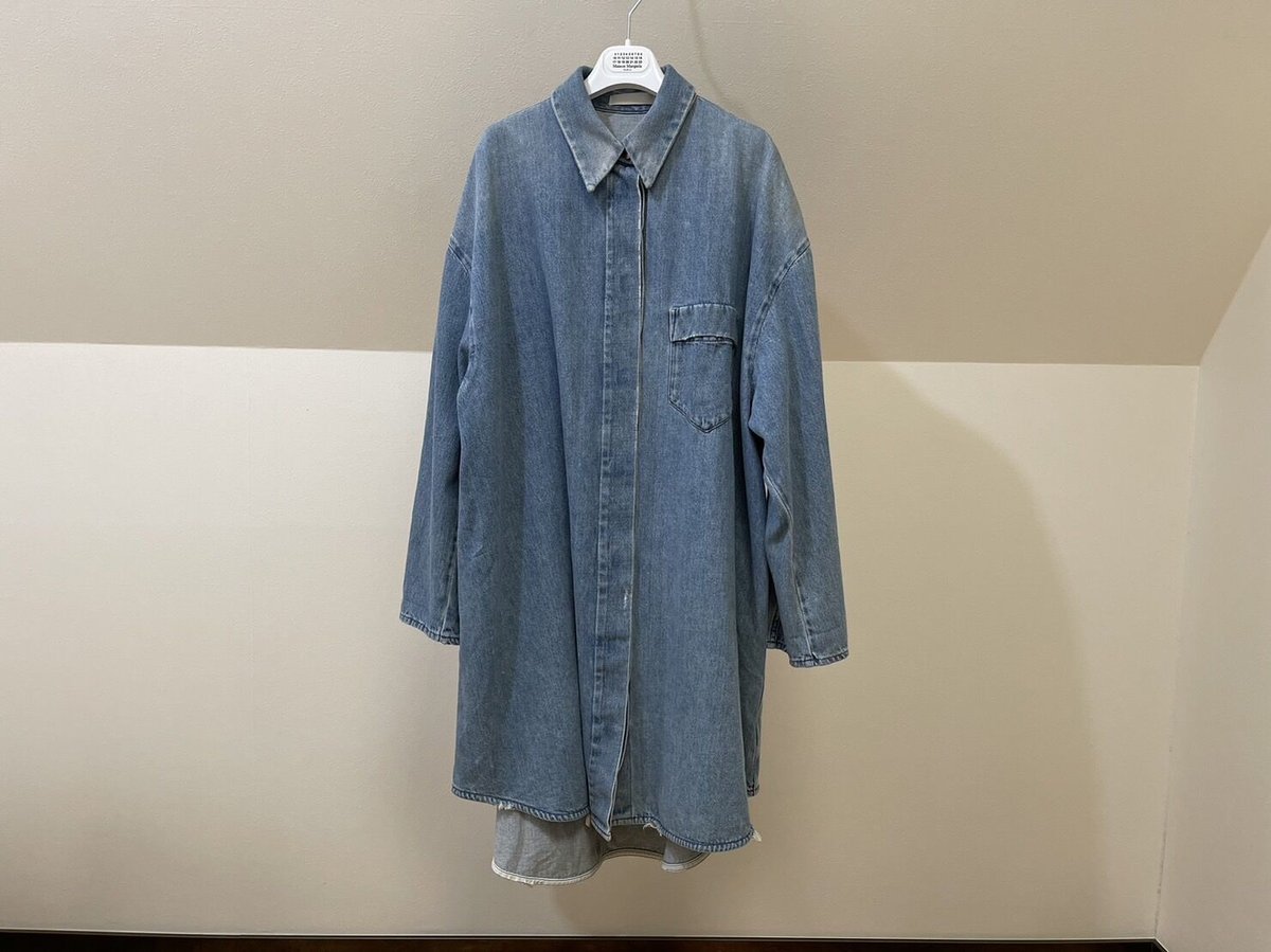 MM6 メゾンマルジェラ デニムシャツワンピース バックボタン 36サイズ MM6 メゾンマルジェラ デニムシャツワンピース バックボタン 36サイズ