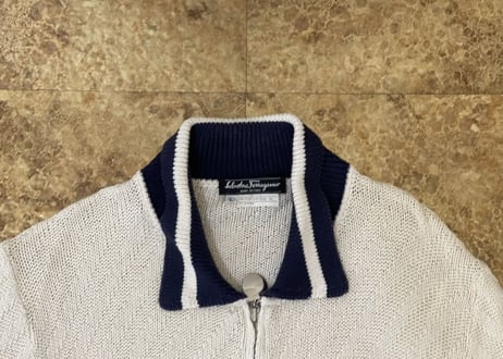 salvatore ferragamo knit blouson