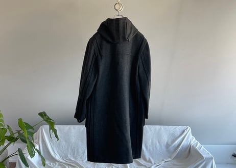 comme des garcons leather buckle duffle coat
