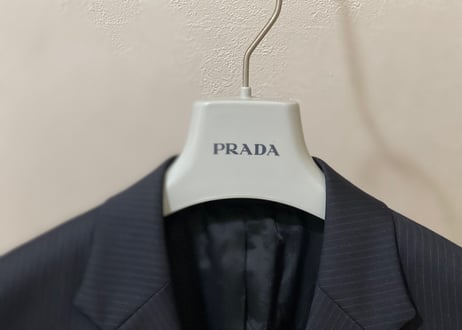 prada stripe tailored jacket