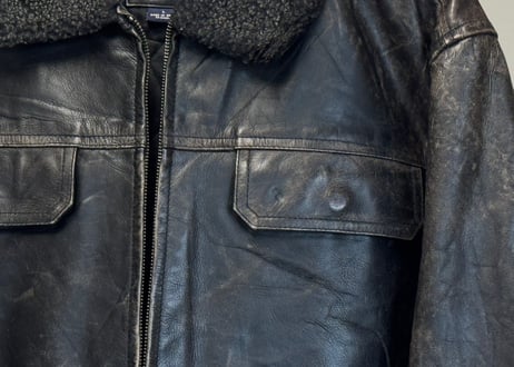 old gap leather jacket
