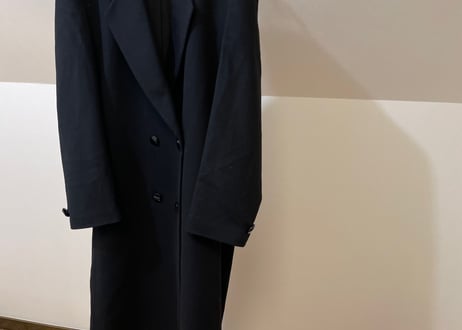 90s cashmere wool double hesterfield coat