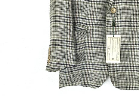 80s guccci check tailored jacket dead stock