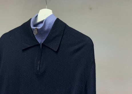 hermes cashmere half zip knit