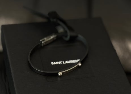 saint laurent leather bracelet