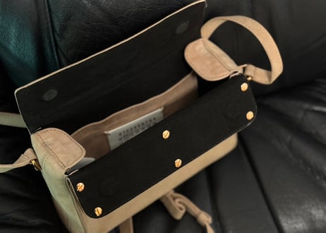 maison margiela leather box form shoulder bag