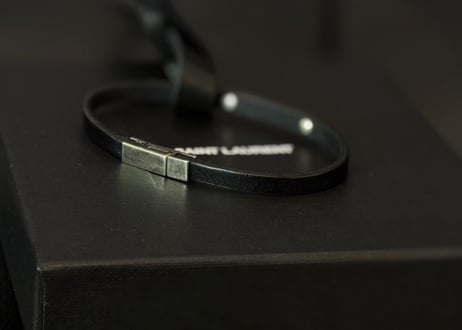 saint laurent leather bracelet