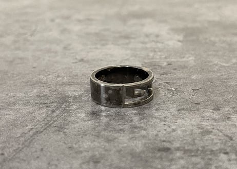 gucci g logo silver ring 17号
