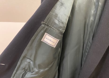80s gianni versace cashmere wool double chesterfield coat