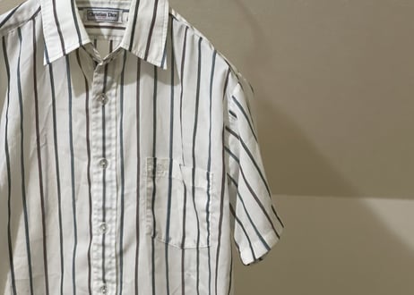 1980s christian dior stripe shirt