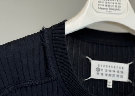 maison margiela elbow patch knit