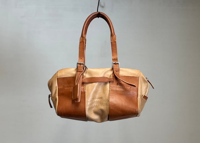 希少　JILSANDER ソンブレロ レザー バッグ ブラウン 状態良 鑑定済 jilsander “本人期” leather logo bag | weekend tokyo