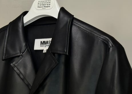 mm6 maison margiela 2022aw fake leather coat