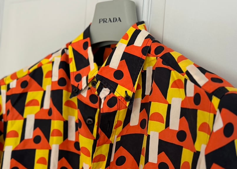 prada × holliday & brown silk shirt | weekend t
