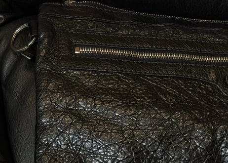 balenciaga leather clutch bag