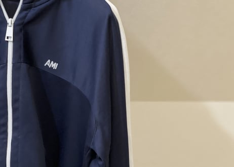 ami alexandre mattiussi logo jersey jacket