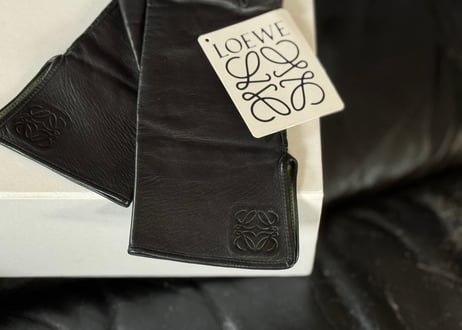 loewe anagram leather gloves