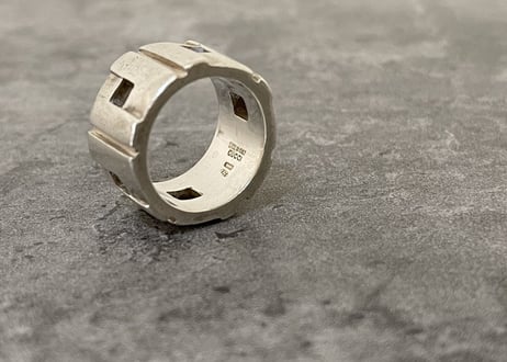 gucci g panel silver ring 13号