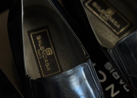 80-90s balenciaga "BB" logo loafers