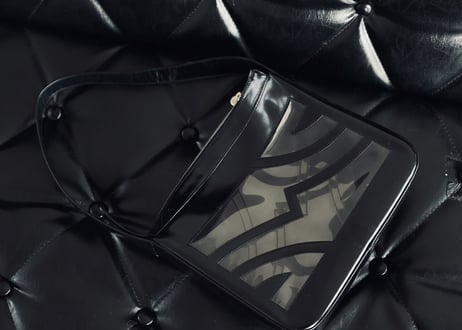 salvatore ferragamo clear leather bag