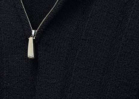 hermes half zip drivers knit