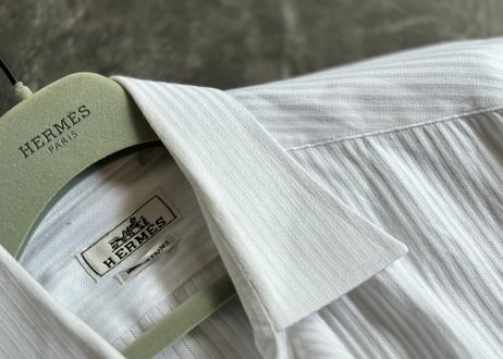 hermes logo shadow stripe shirt