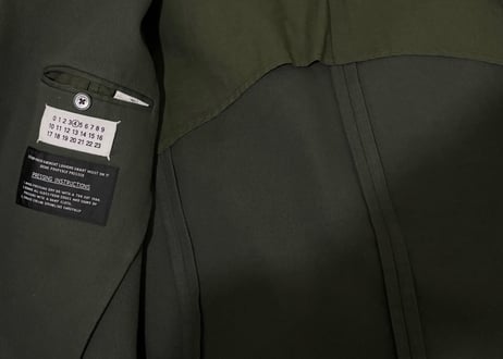 maison margiela green coat