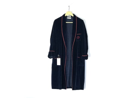 70s guccci velvet long coat dead stock