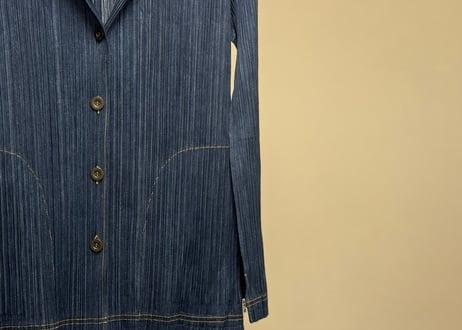 isseymiyake pleats denim jacket
