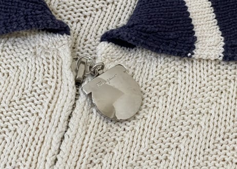 salvatore ferragamo knit blouson