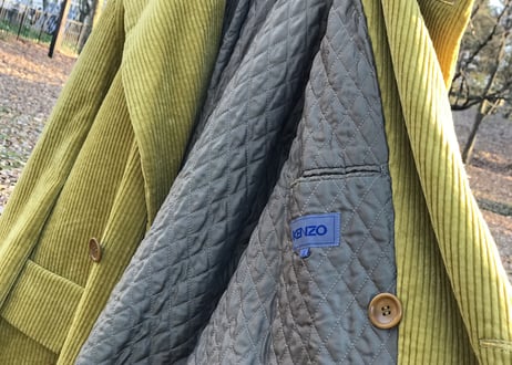 kenzo corduroy doubole coat