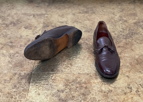 70-80s loewe leather tassel loafer 42