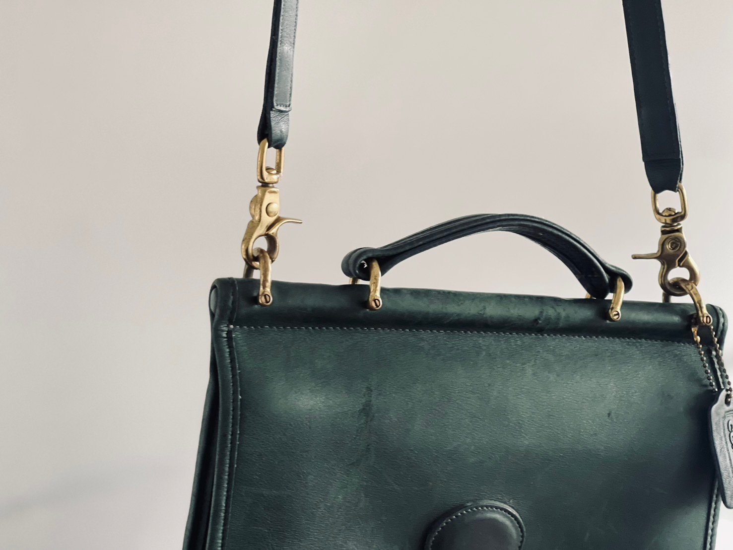 old coach green shoulder bag | weekend tokyo