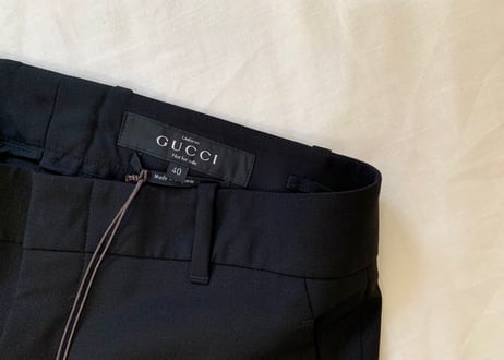gucci "uniform" trousers black dead stock