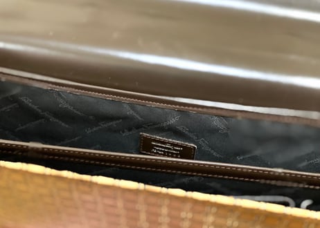 salvatore ferragamo  gancio leather bag