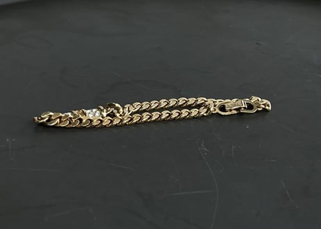 80-90s dior gold bracelet "B"